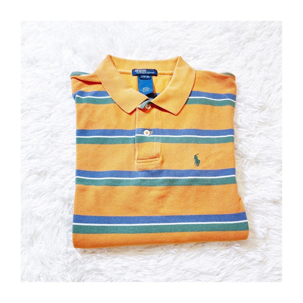 VTG Polo Striped Button Down Shirt szL (16/18)